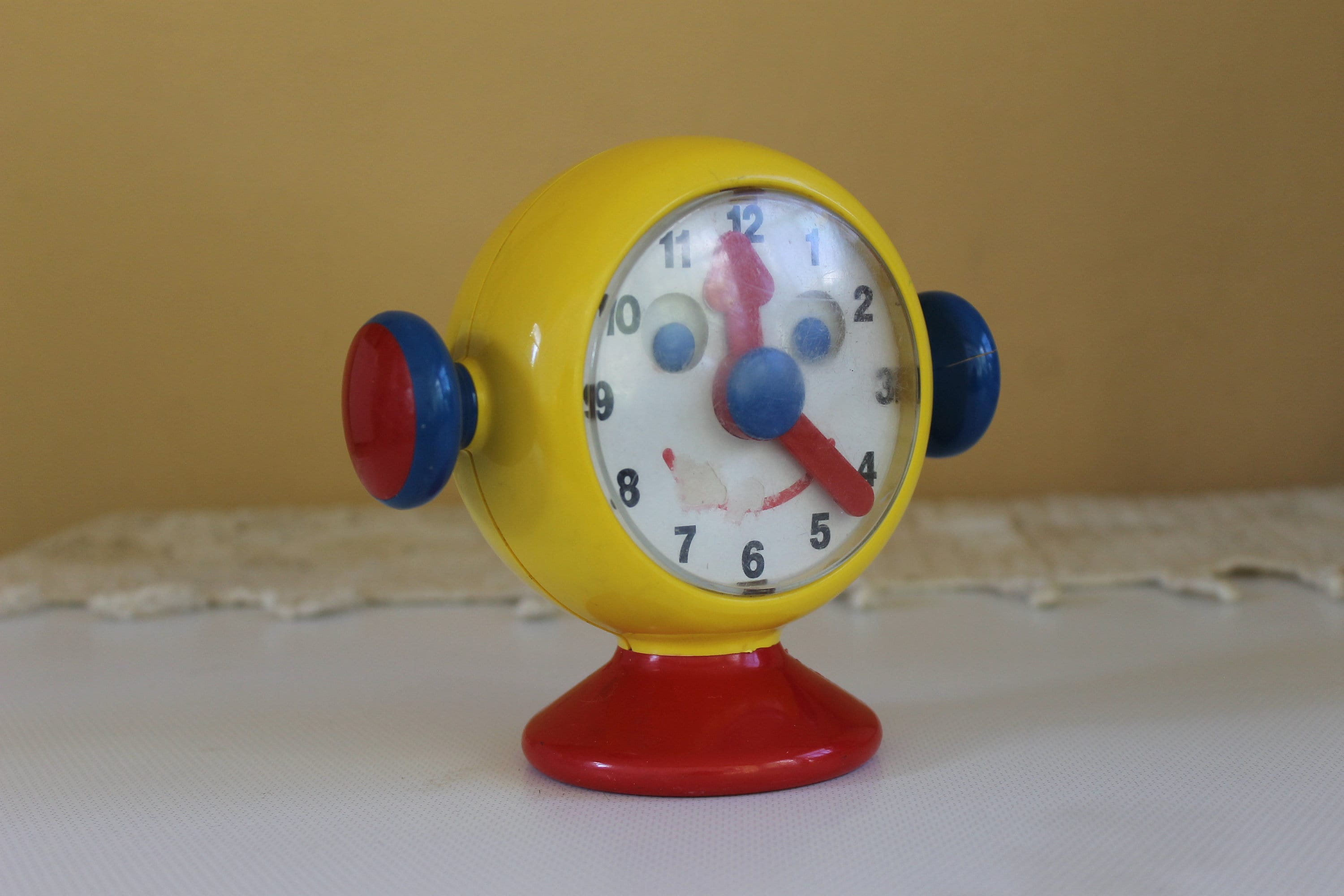 Vintage Toy Kid Toy Clock Plastic Moving Parts Funny Clock - Etsy