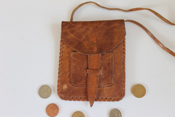 Vintage Purse,  Hand Tooled Genuine Leather Bag W… - image 8