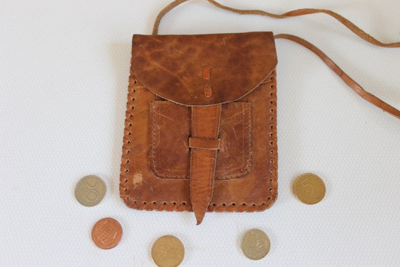 Vintage Purse,  Hand Tooled Genuine Leather Bag W… - image 10