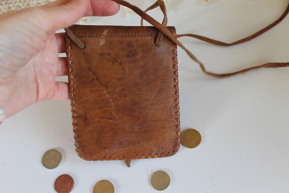 Vintage Purse,  Hand Tooled Genuine Leather Bag W… - image 4