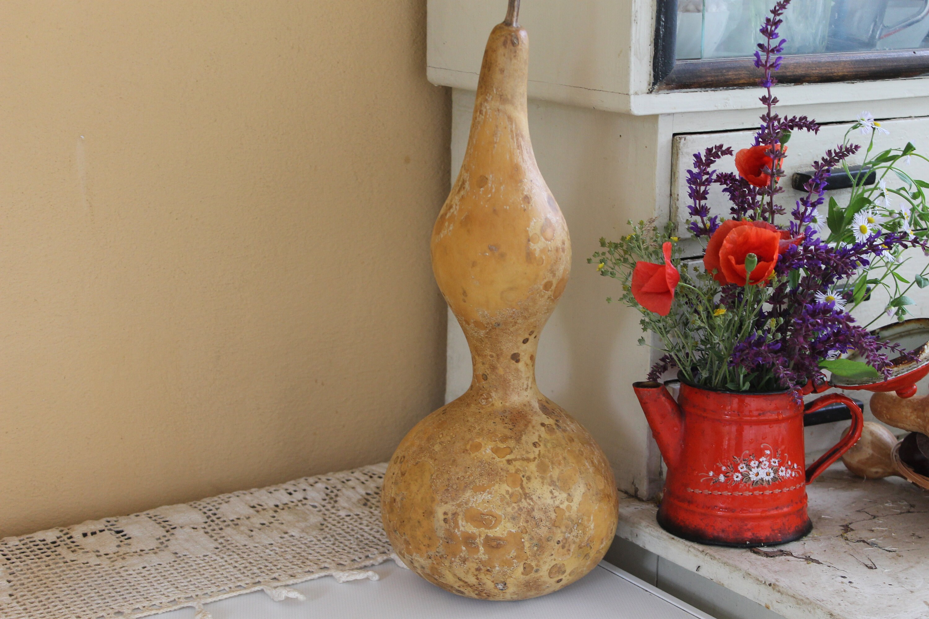 Gourd Dried Gourd Large Dried Gourd Vintage Calabash Dried Etsy
