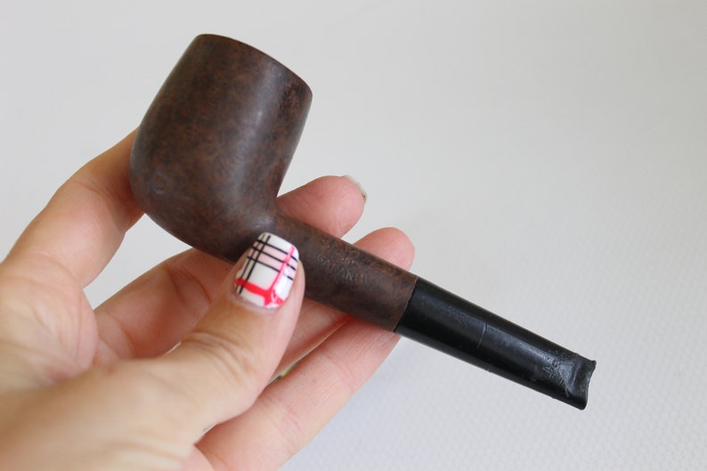 BRUYERE and GARANTIE Black and Brown Tobacco Smoking Pipe Vintage Pipe Wood Pipe Gift For Smokers
