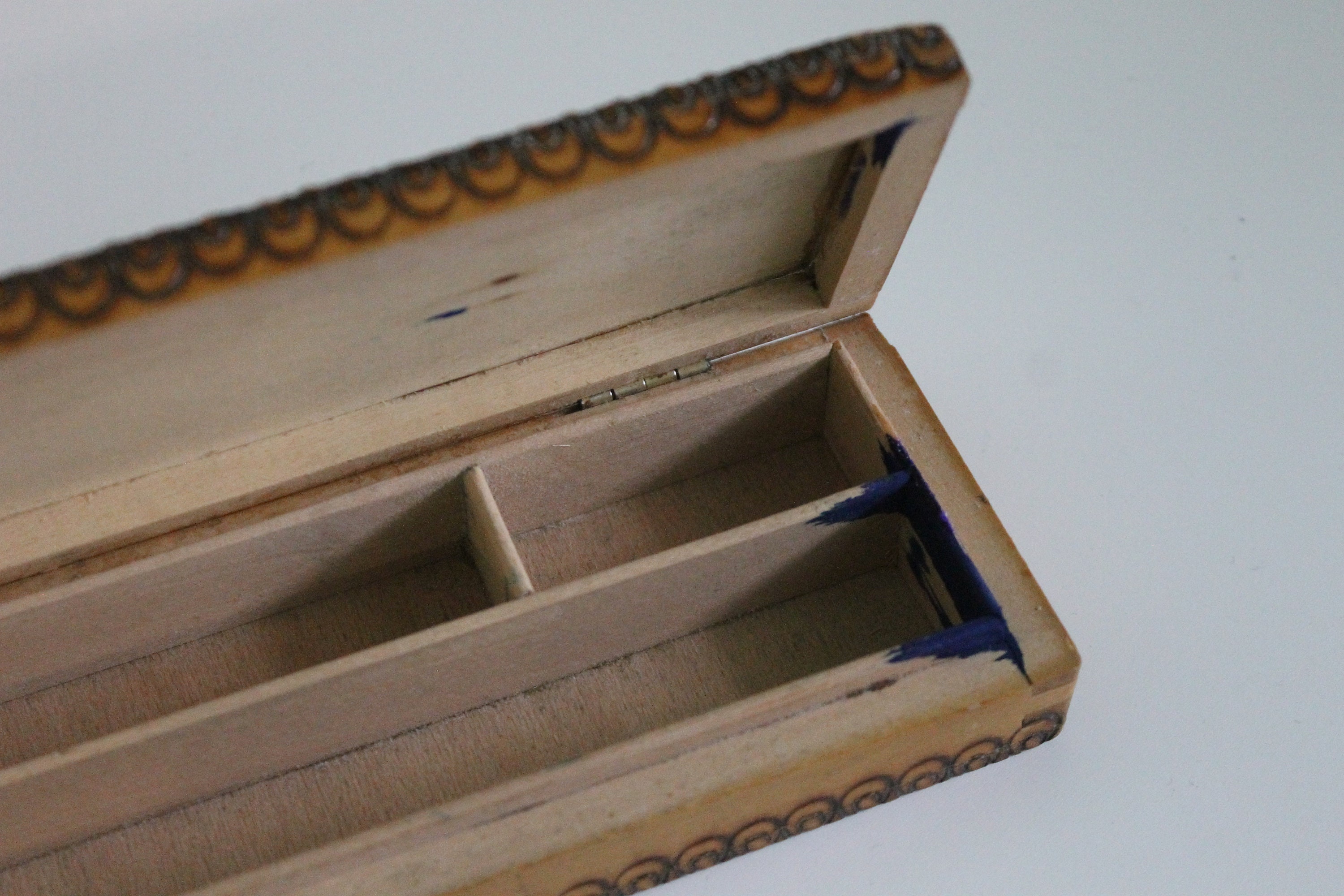 Vintage Pencil Box Old Wood Box Pen Pencil Box Hand Etsy