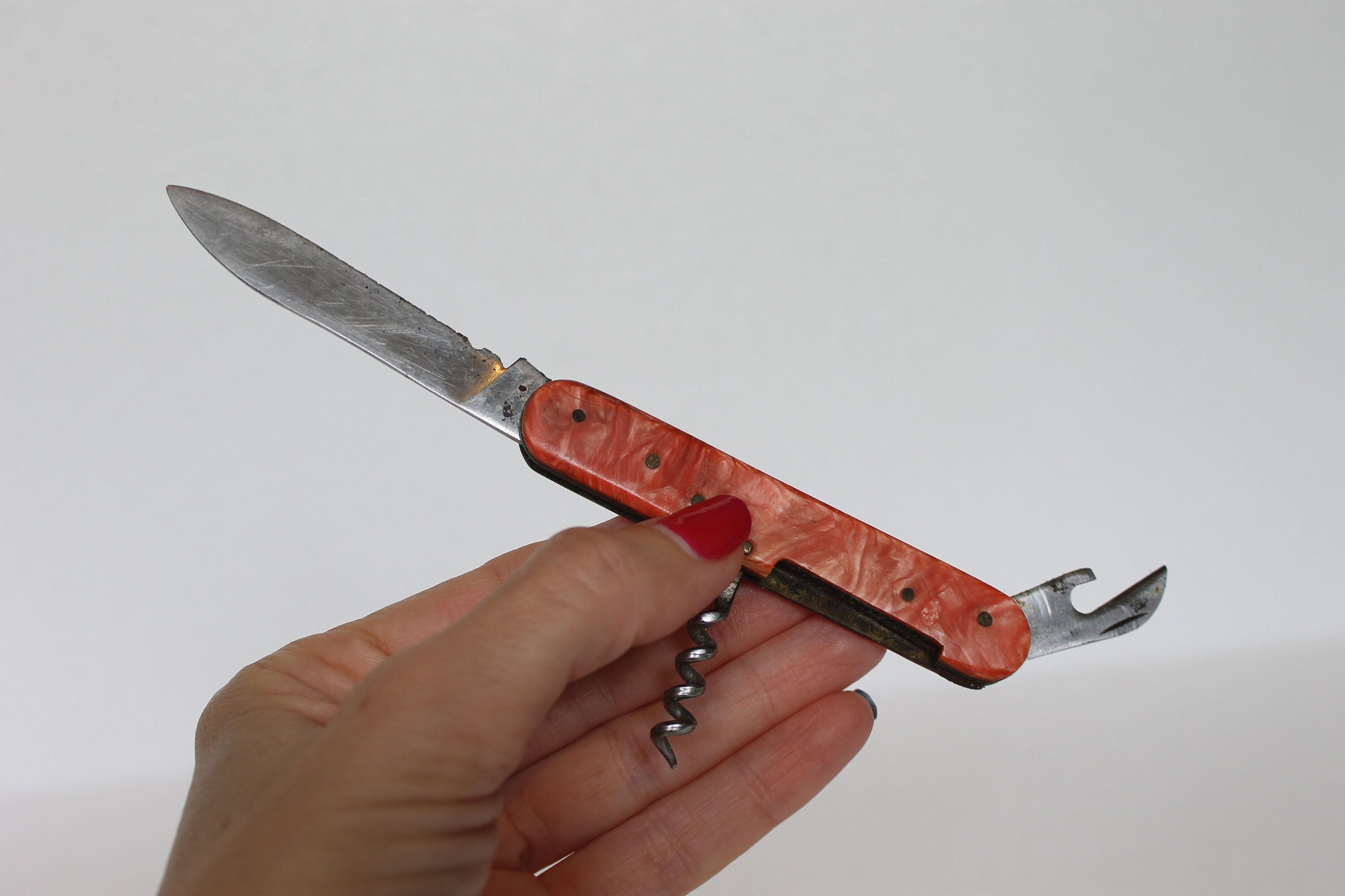 Vintage Pocket Knife Folding Corkscrew Bottle Opener and Etsy