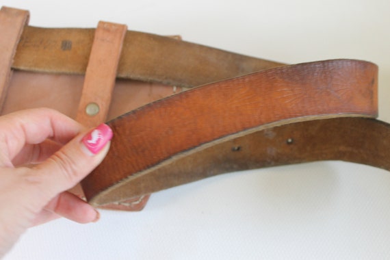 Vintage Belt Bag, Genuine Leather Bag with Belt, … - image 6
