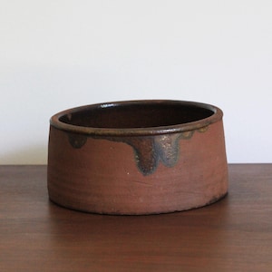 Vintage Egyptian terracotta bram, traditional clay pot or dish, shallow clay planter pot for cactus or trailing species