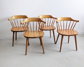 Set of 4 'Småland' Chairs by Yngve Ekström for Stolab 1960's