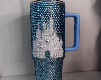 Disney Castle Glass Rhinestone Tumbler
