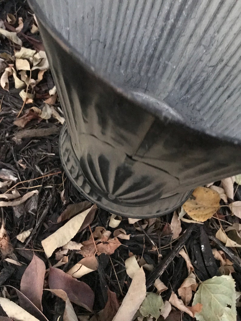 Antique Bucket Galvanized Coal Bucket Painted Black Industrial Decor