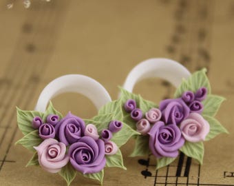 Gauged ear plugs for wedding - Bridal flesh tunnels