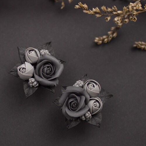 Teal Rose Plug Earrings Green Flower Ear Gauges 00g Plugs and Etsy