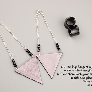 Cute Dangle Plugs and Tunnels Geometric Ear Hangers Pastel Dusty Pink ...