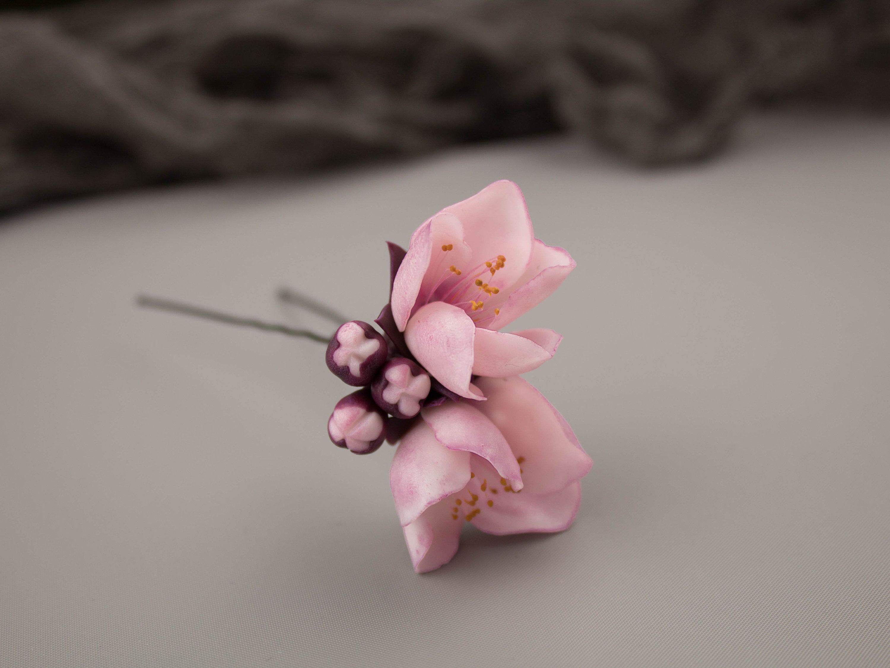 Cherry blossom wedding hair accessories Wedding hair flowers Etsy