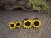Sunflower ear gauges Ukrainian ear plugs and tunnels gauges earrings Yellow flower ear plugs Floral ear gauge 4g 2g 0g 00g 20 mm 16 mm 18 mm 