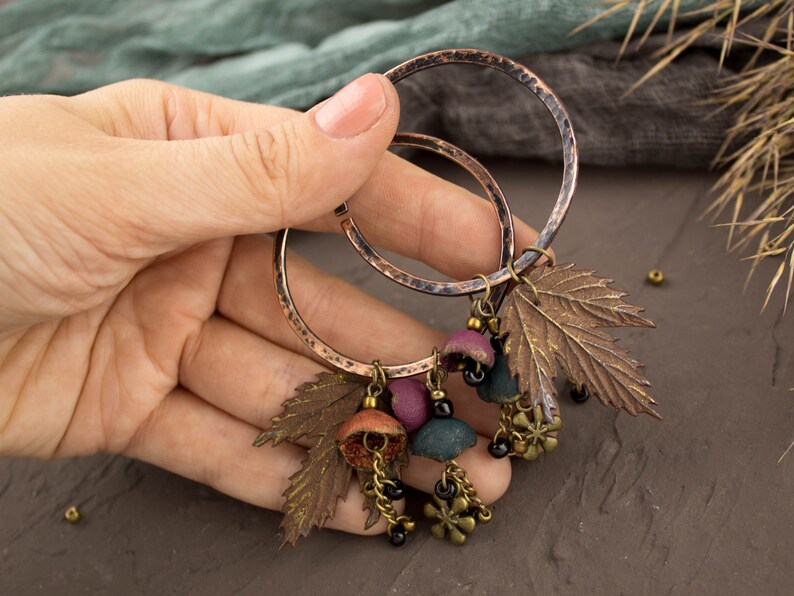 Hoop Gauges Plugs and Tunnels Maple Leaves Gauge Jewelry Etsy