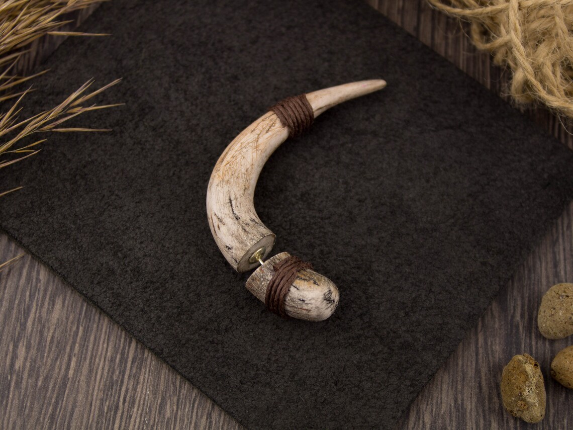 Viking earrings for men FAKE or REAL gauge earrings Unique Etsy