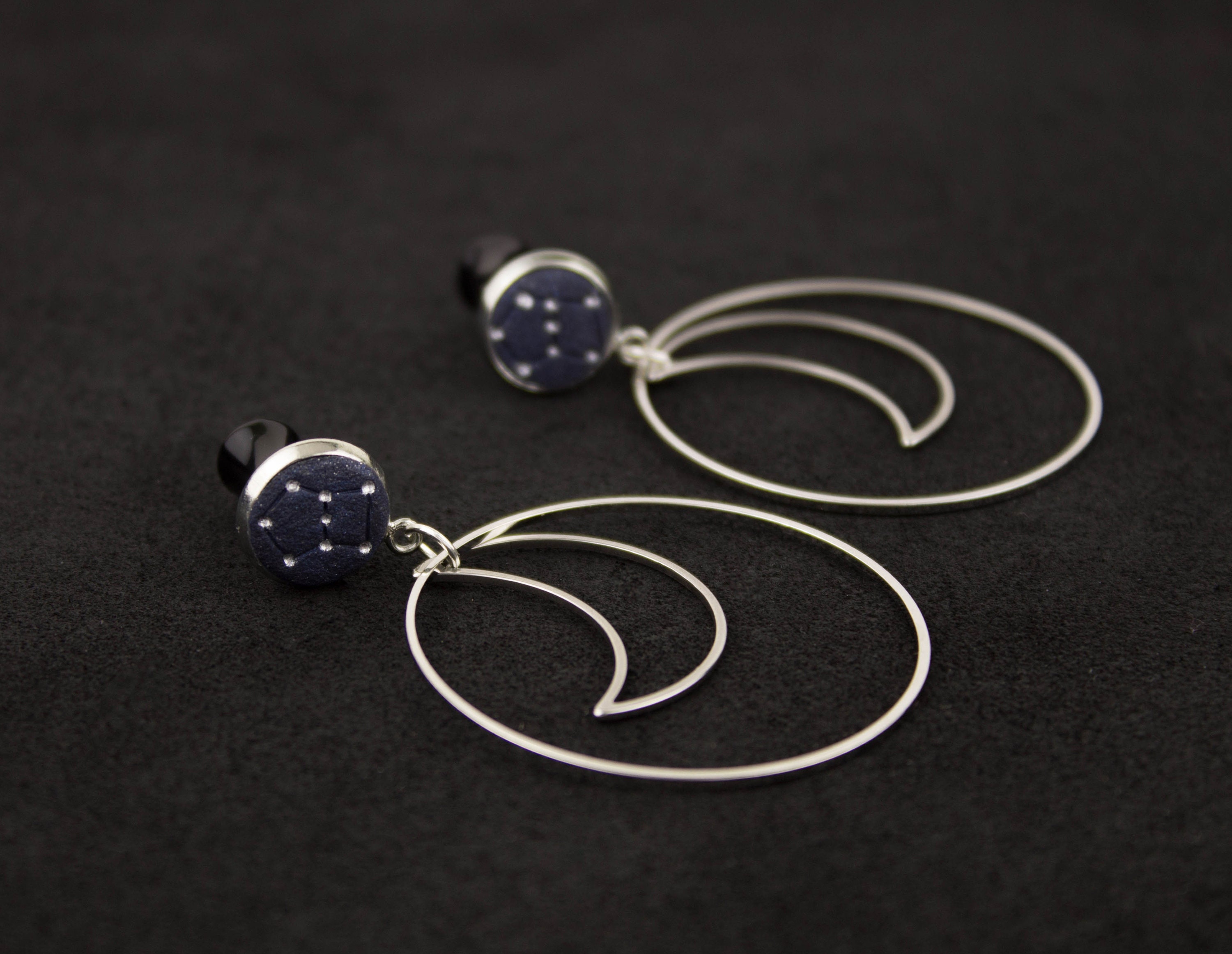 Cute plug and tunnels Dangle gauge earrings Orion's belt Etsy