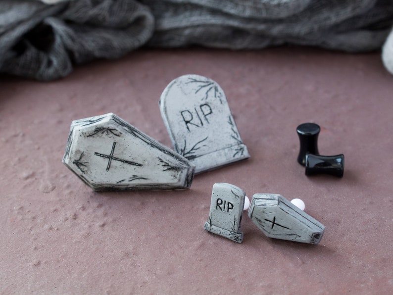 Guy Earrings Ear Plugs and Tunnels for Men Gothic Plugs Coffin Etsy