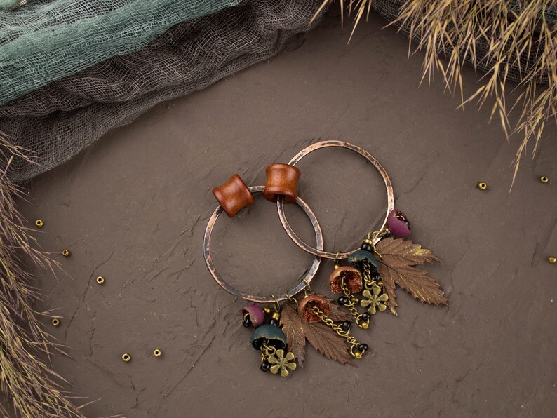 Hoop Gauges Plugs and Tunnels Maple Leaves Gauge Jewelry Etsy