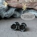 Black rose ear plug Black flower ear gauge Gothic wedding plug and tunnels 8g 6g 4g 2g 0g 00g plug earrings Halloween Ear stretcher taper 