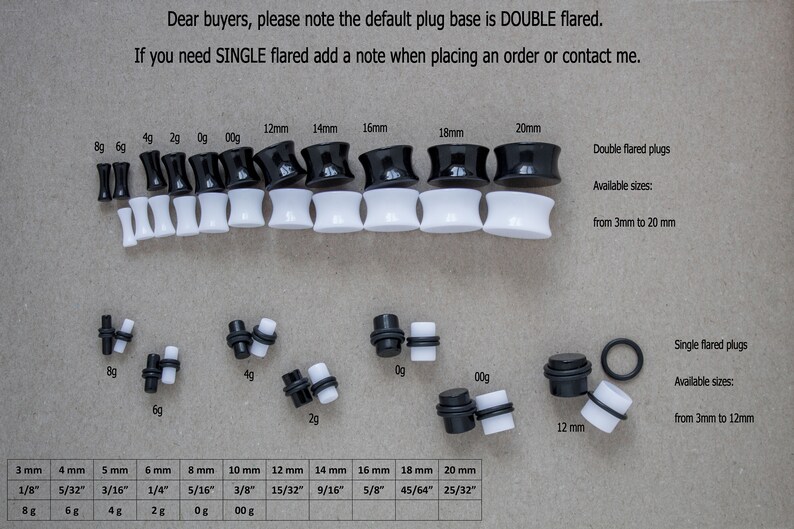 3mm Plug Earrings 8g Earrings 8g Gauges for Wedding Cherry Etsy