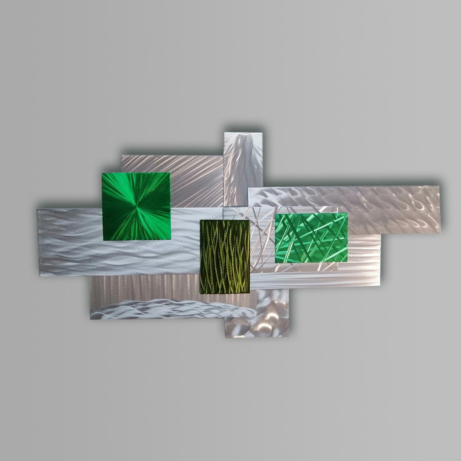 Greensilver Wall Sculpture 3D Metal Wall Art Modern Wall Etsy