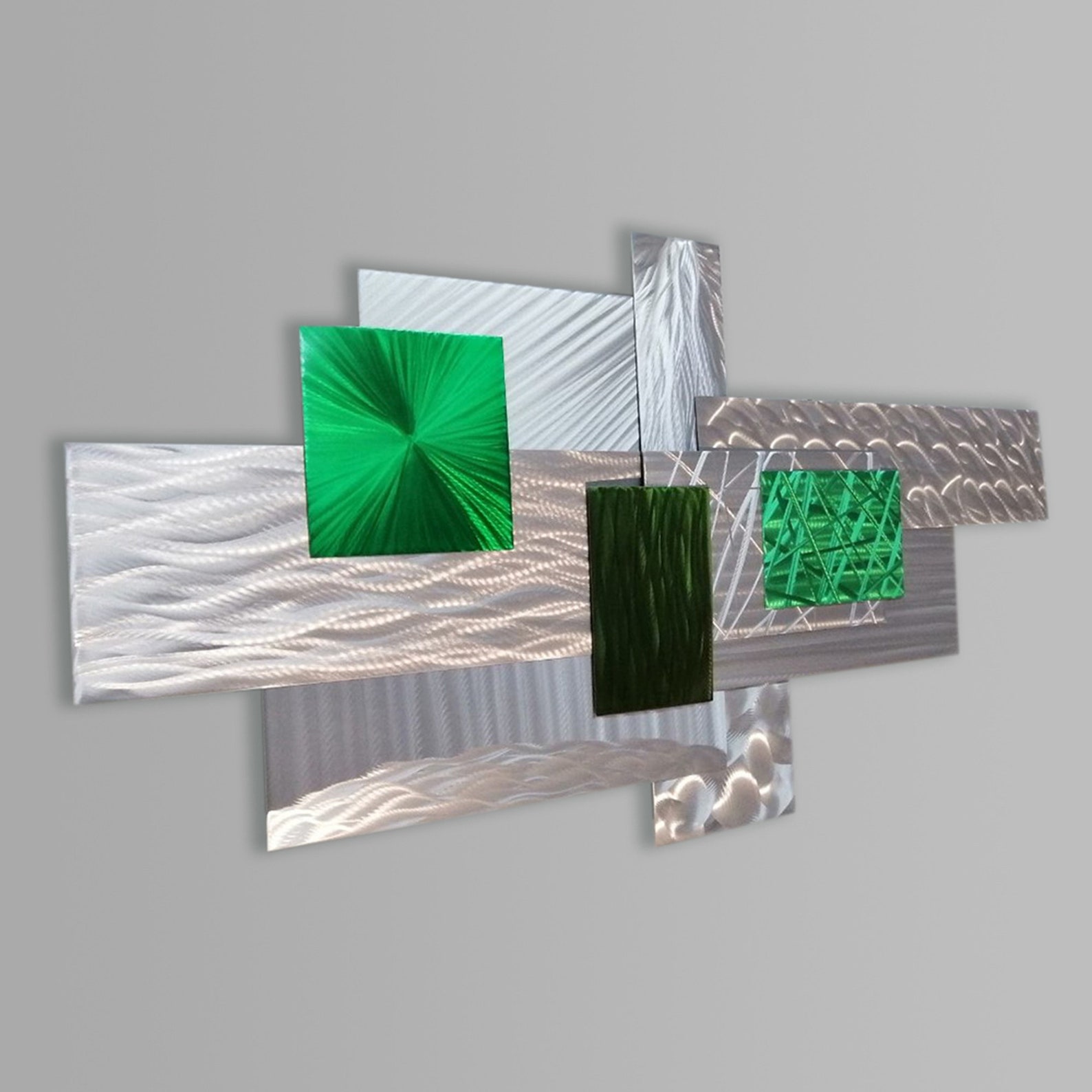 Greensilver Wall Sculpture 3D Metal Wall Art Modern Wall Etsy