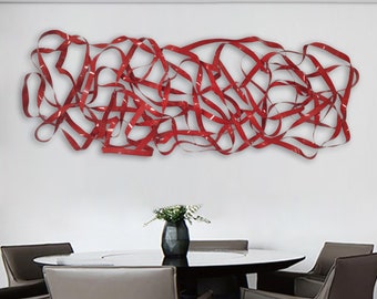 Décoration murale abstraite moderne en métal avec design