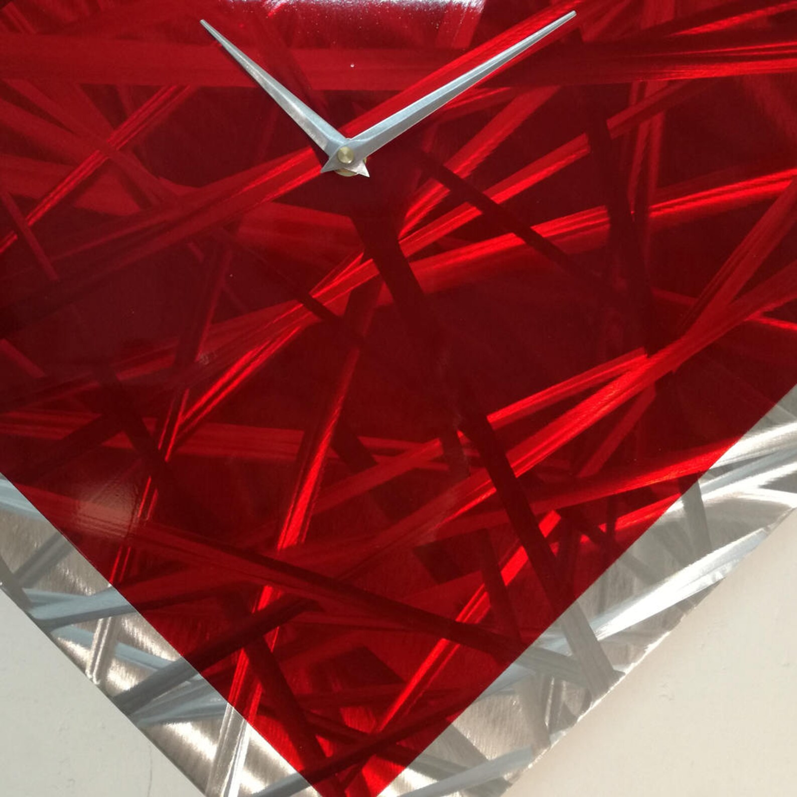 Abstract Metal Wall Clock Modern Wall Clock Metal Wall Art Etsy