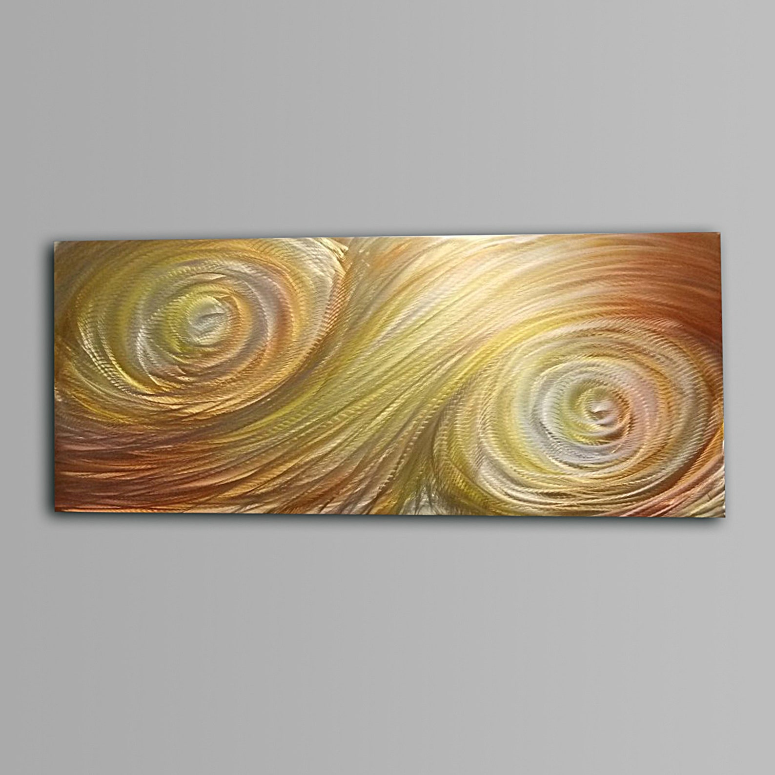 Orangeyellow Metal Wall Art Contemporary Wall Sculpture Etsy