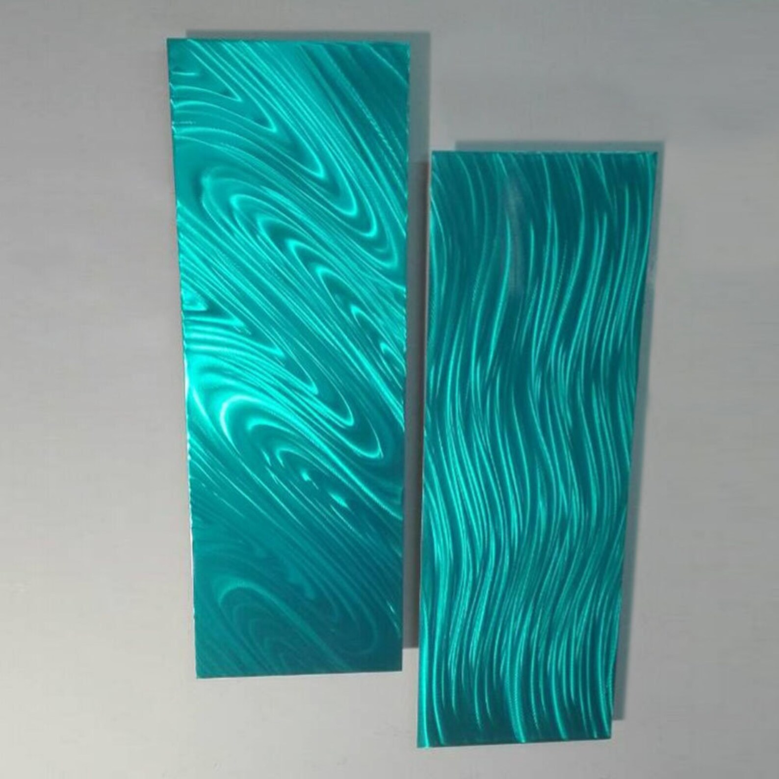 Teal Metal Modern Wall Sculpture Modern Wall Decor Metal Etsy