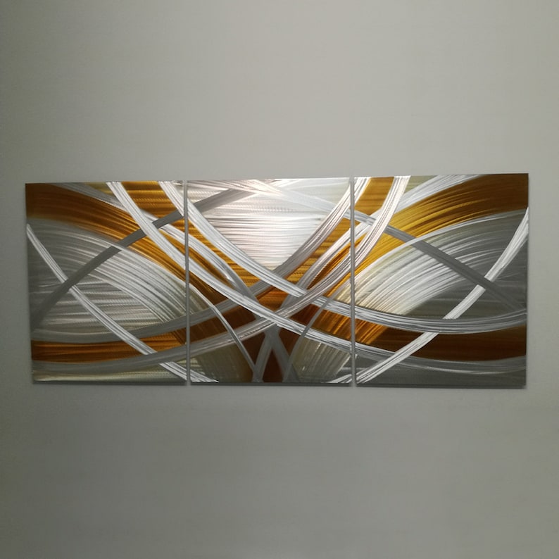 Abstract Metal Wall Art Modern Metal Wall Painting Modern Etsy
