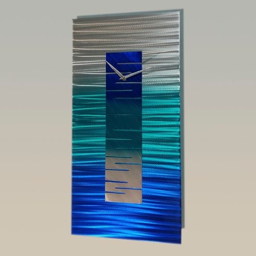 Modern Metal Wall Clock Contemporary Wall Clock Abstract Etsy