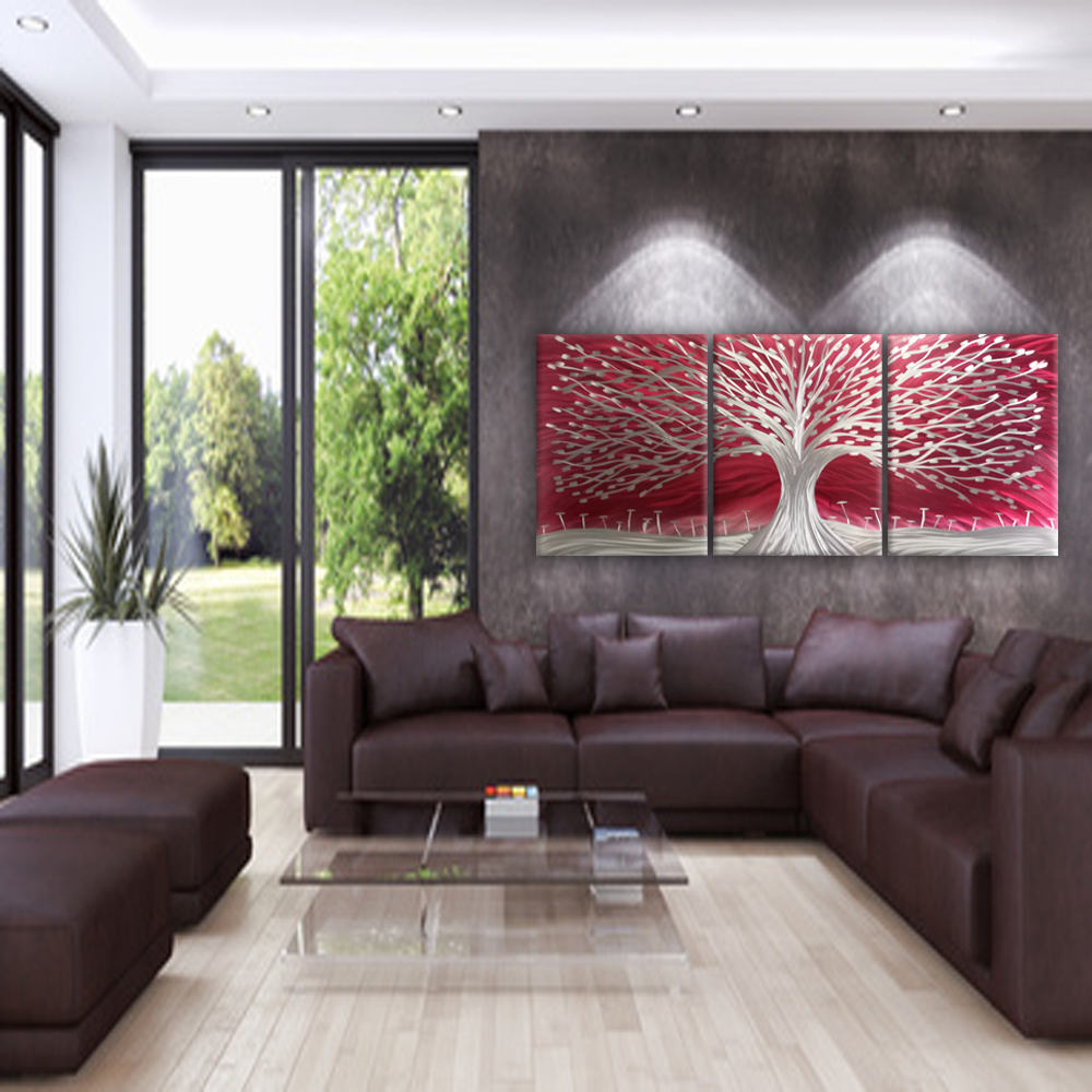 Red art  Chinese wall art, Metal tree wall art, Simple wall art