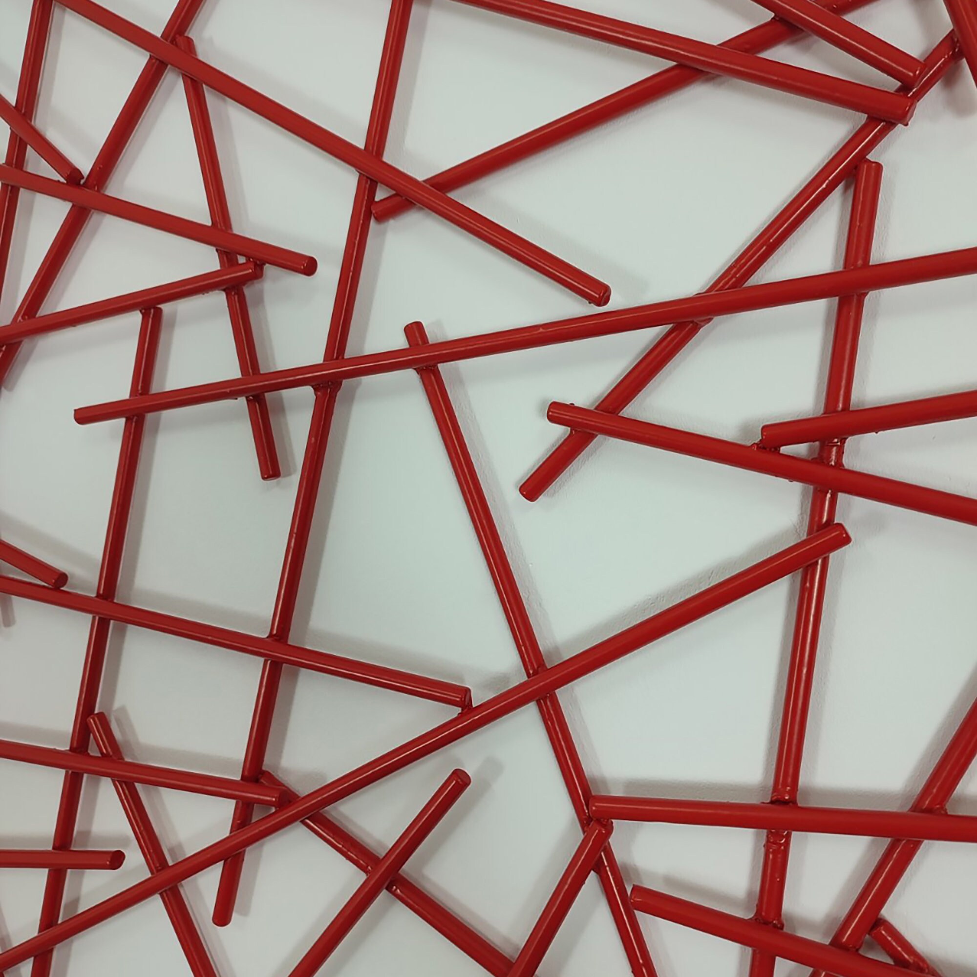 Red Wall Sculpture Metal Wall Art Red Abstract Sculpture Etsy