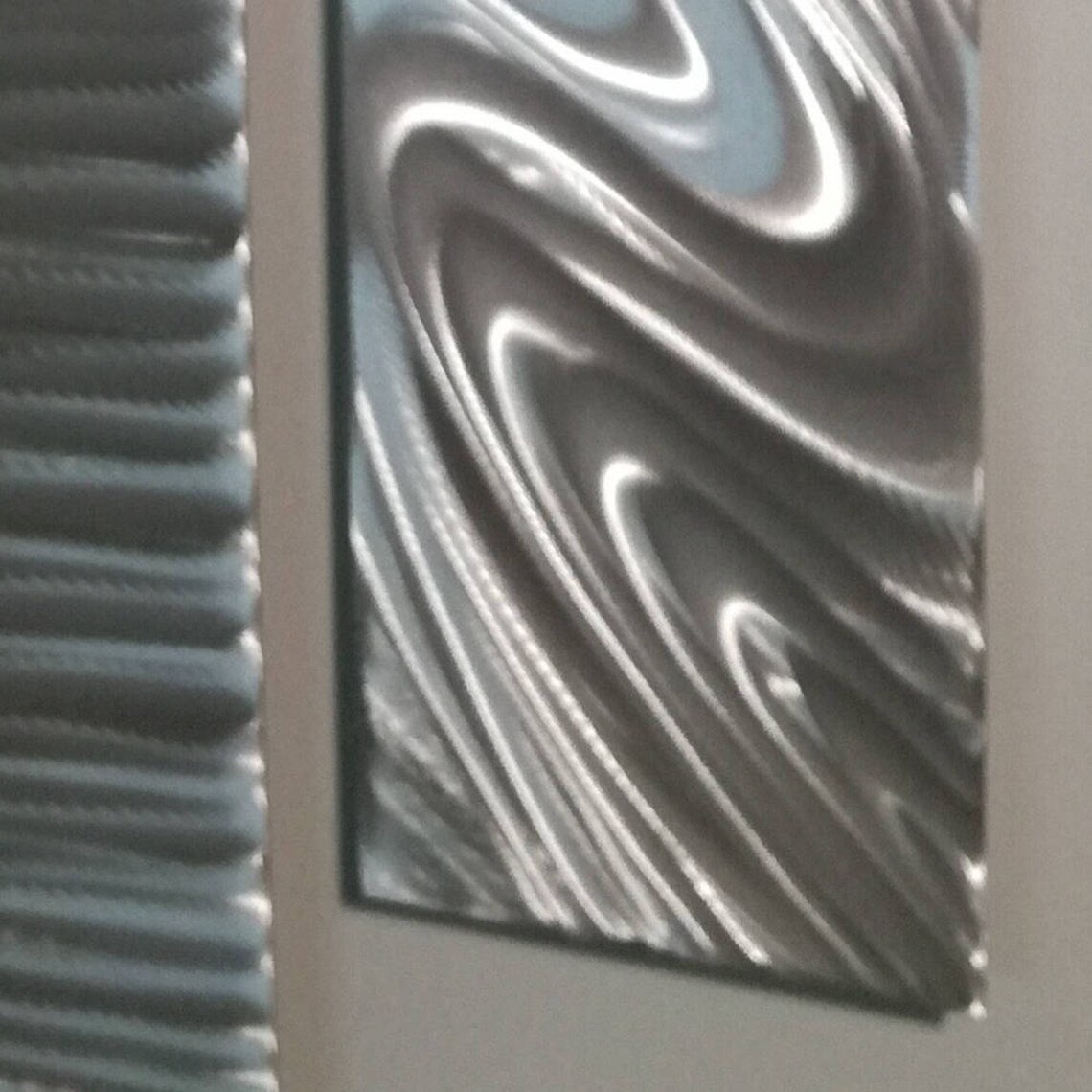 Silver Metal Wall Art Modern Metal Wall Art Modern Abstract Etsy UK