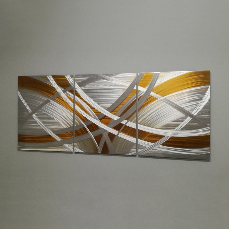 Abstract Metal Wall Art Modern Metal Wall Painting Modern Etsy
