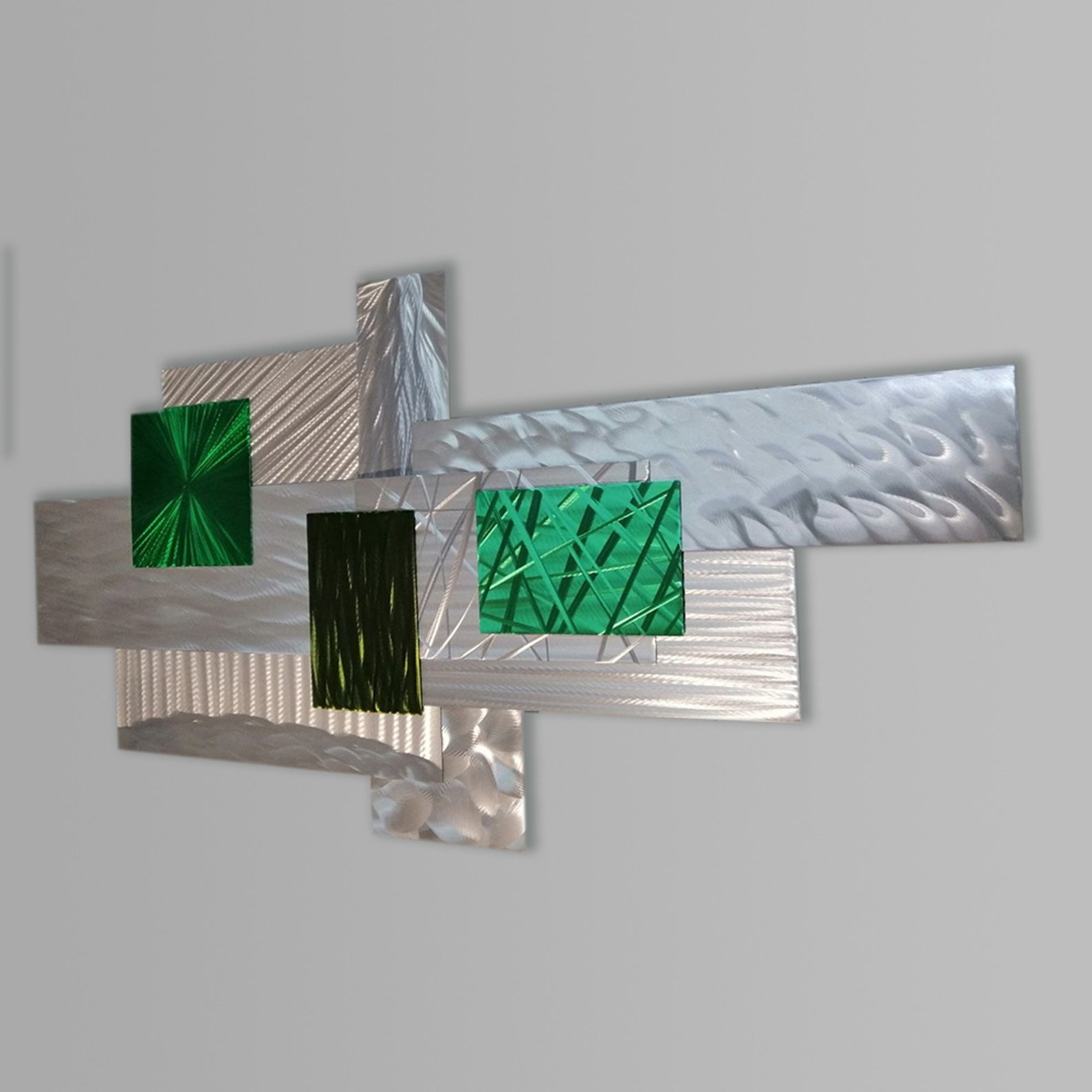 Greensilver Wall Sculpture 3D Metal Wall Art Modern Wall Etsy