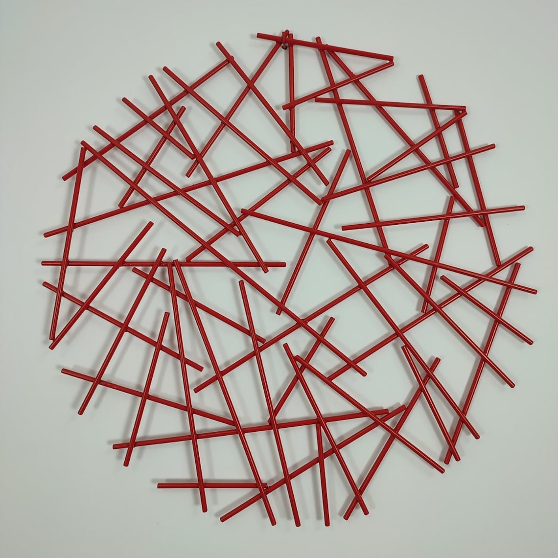 Red Wall Sculpture Metal Wall Art Red Abstract Sculpture Etsy