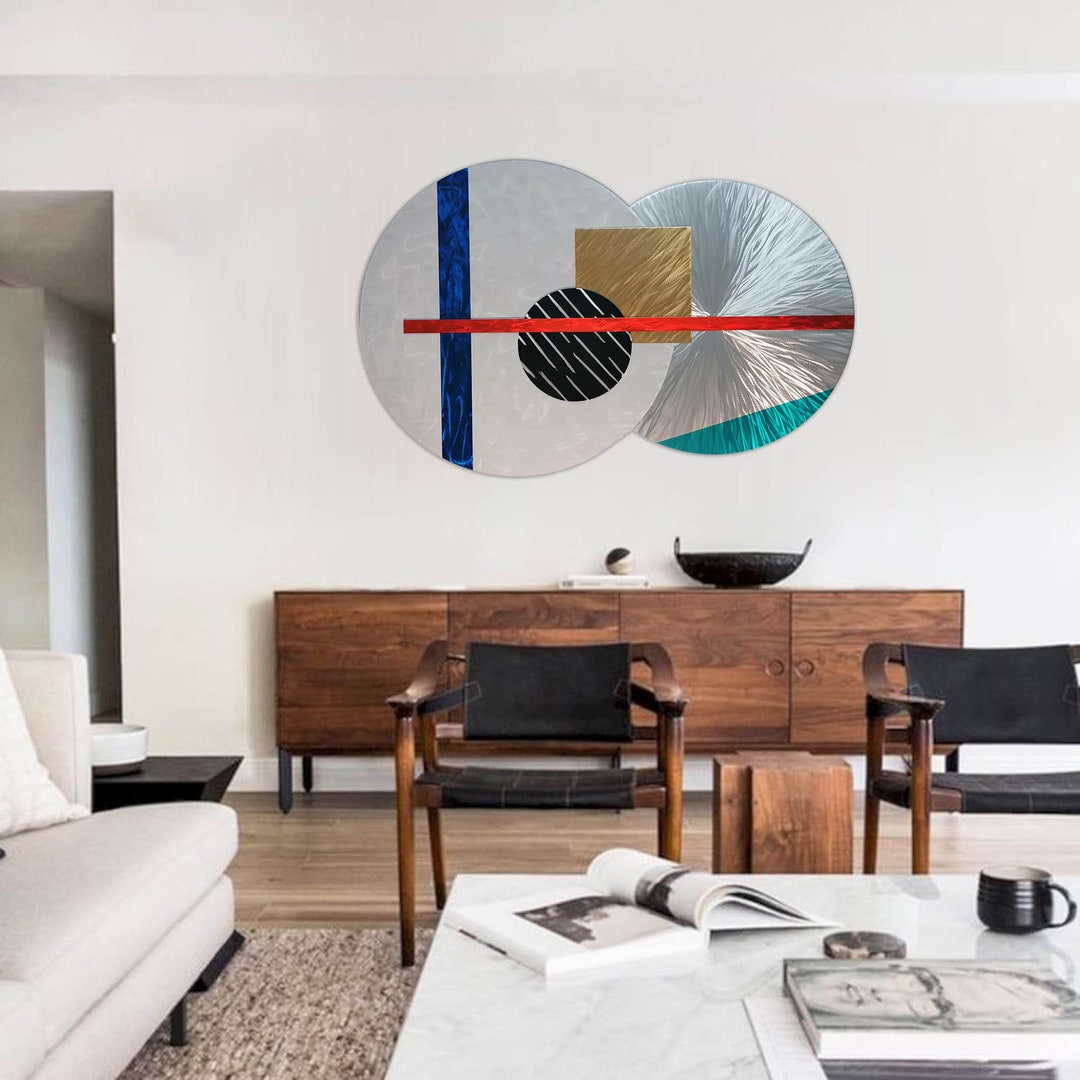 3D Abstract Metal Wall Art Large Geometric Wall Decor Modern - Etsy