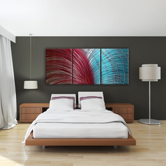 Metal Wall Art Abstract Wall Art Modern Wall Art Bedroom | Etsy