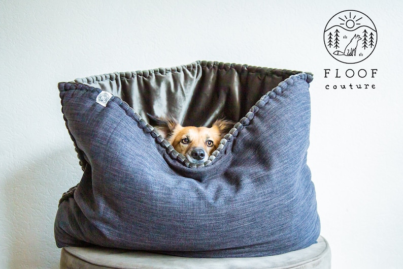 P.L.A.Y. Snuggle Hundebett – XL, Faux Fur & Canvas, Mit Recycelter Füllung, Maschinenwaschbar