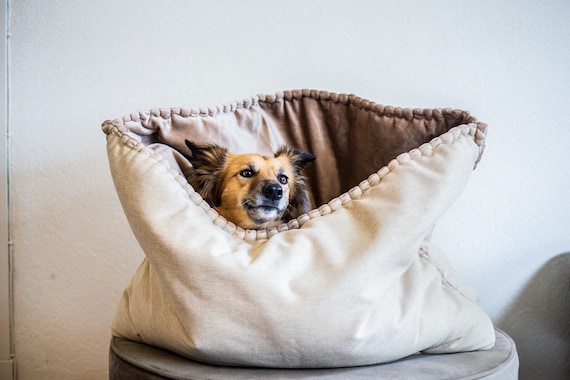 Monogram Designer LV Cozy Dog Bed