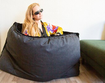 Canvas FLOOF FOR PEOPLE | Escape den | Cuddle cave | Dog bed for humans | Lounge | Floor pillow | Lounge | Sensory friendly | Reading nook