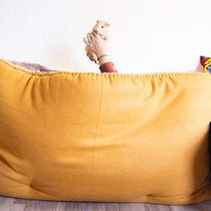 PRE-ORDER Tweed FLOOF for people Escape den Cuddle cave Dog bed for humans Floor pillow Lounge People pocket image 5