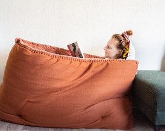 PRE-ORDER Tweed FLOOF for people | Escape den | Cuddle cave | Dog bed for humans | Floor pillow | Lounge | People pocket |