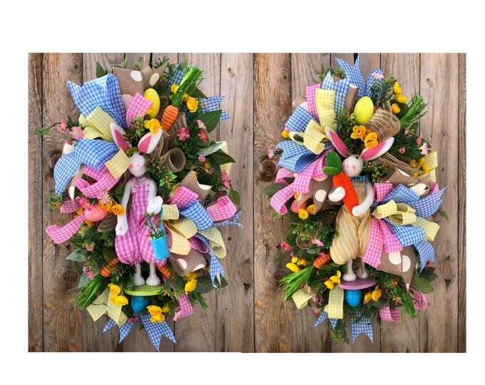 Double Door Wreaths Spring Wreaths Easter Wreaths Church Etsy