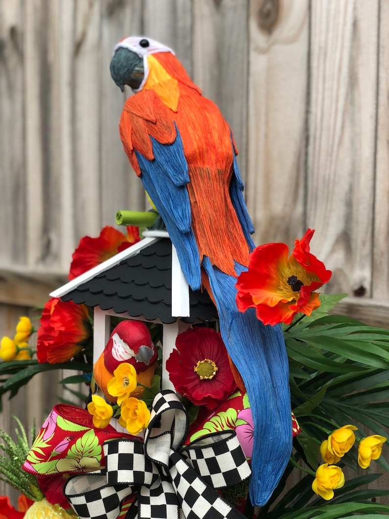 Parrot Centerpiece Parrot Decor Parrot Head Decorations Etsy