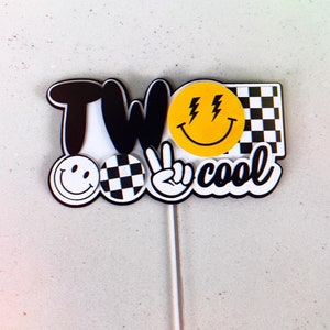 Two Cool Cake Topper/2 Cool Cake Topper/2nd Birthday Cake Topper