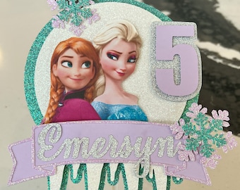 Op Frozen geïnspireerde caketopper/Frozen caketopper/Elsa caketopper
